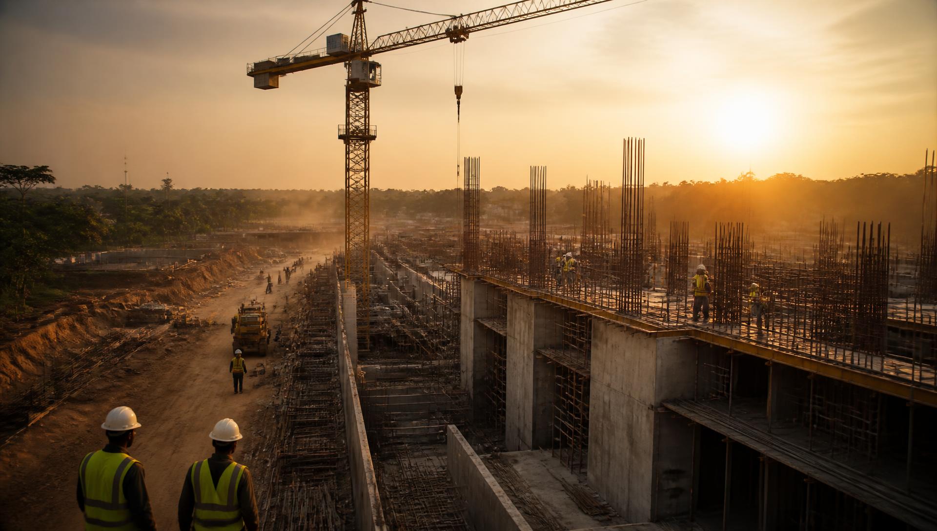 Chantier de construction et de génie civil